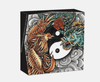 2021 $2 Tuvalu DOUBLE DRAGON N DOUBLE PHOENIX Ying Yang Antique 2 Oz Silver Coin