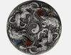 2021 $2 Tuvalu DOUBLE DRAGON N DOUBLE PHOENIX Ying Yang Antique 2 Oz Silver Coin