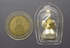 Silver figurine of His Majesty the King at work (1 inch size), "Yen Sira Phra Boribarn 80th Birthday Anniversary" edition, 2007, with original box.