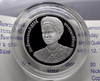 20 baht coin, polished nickel, commemorative coin for the 60th birthday anniversary of the Queen, 2004, with certificate