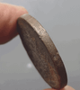 Copper coin (thick) Crown-Chakra, King Rama IV, 1865, used