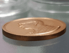 Bronze coin, commemorative coin for the 60th anniversary of His Majesty's accession to the throne in 2006, with a case from the department.