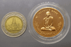 King Rama IX's ordination medal, copper (restoration of the pagoda at Wat Bowon), 2007, with original case