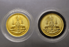 Two-sided Golden Jubilee Medal, gold plated, 1996 (rare, limited production), size 3.2 cm.