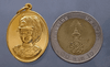 Gold-plated coin, King Rama VI, commemorating the 80th anniversary of the founding of the Thai Scouts, 1991