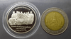 Commemorative polished coin of King Rama V, carved in stone at North Cape, Norway (single-sided) 1907-2007