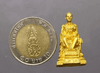Statue of His Majesty King Bhumibol Adulyadej the Great, 60th Anniversary, polished silver, gold-plated, Wat Bowonniwet Vihara, 1997, with original box