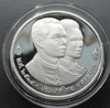 100 baht coin, polished nickel, World Bank, commemorative of the meeting of the Board of Governors of the World Bank and the International Monetary Fund, 1991, with certificate and leather box.