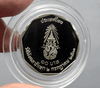 10 baht coin, polished nickel, commemorative of the 50th anniversary of the coronation of King Rama IX, 1988