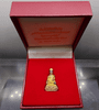The image of Tai Hong Kong Zhou Si, made of three-metal silver, created by the Sirindhorn Rajavidyalaya Foundation under royal patronage, at the Bowonniwet Vihara Temple in 1996, with original box.