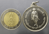 Maha Vajiravudh coin, Rama 6, commemorative coin for the 60th anniversary of the Government Savings Bank (blessed by Luang Pu Tim and Luang Pu Toh), alpaca material, 1973