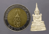 The Emerald Buddha (Phra Kaew Morakot) bell, made of silver, honoring the Chakri Dynasty, Wat Phra Sri Rattana Satsadaram, year 1997.