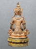 Avalokitesvara Buddha amulet, Udomphoksap model, made of 99.9% silver, plated with 3 kings, Pho Man Khunaram Temple, 1996, with original box.