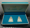 Phra Buddha Chinnarat, Father-Mother coin, silver, sandblasted, gold-plated front, set of 2 coins, Wat Suthat Thepwararam, year 2007, with original box