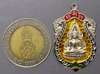 Phra Buddha Chinnarat coin, Chom Ratchan model, silver with yellow enamel, Phra Sri Rattana Mahathat Temple, Phitsanulok, year 2012, with original box
