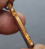 First edition coin, King Ramkhamhaeng, back side, B.E. 2510, copper material, Luang Pu Toh joined in the blessing ceremony.