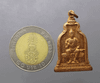 First edition coin, King Ramkhamhaeng, back side, B.E. 2510, copper material, Luang Pu Toh joined in the blessing ceremony.