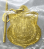 3rd Cycle Commemorative Coin of King Rama IX, Year 1963, Alpaca, gold plated, code "SW" on left and right, with tinkling bell, unused, original envelope
