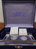 A set of commemorative coins celebrating the friendship between the Thai royal family and the British royal family (polished silver) 1996, with box, book, and certificate.