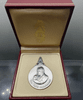 Phra Mahajanaka coin, silver, large print, missing P block, year 1996, with royal book and original box, complete accessories