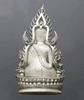 Phra Buddha Chinnarat, carved, floating body, silver, black enamel, Chom Ratchan model, Phra Sri Rattana Mahathat Temple, Phitsanulok, year 2012, original case, beautiful condition.