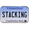 2023 - 1 oz Silver Bar ~ Stacking Across America Connecticut License Plate ~ New w/ COA