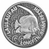 Longfin Bannerfish 1 oz Silver 2024 to 10. coin from the Tokelau Fish series