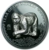 2016 500 togrog Mongolia LUNAR YEAR OF THE MONKEY 25 Grams Silver Black Proof Coin