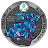 2023 1 Oz Silver 50 Francs Rwanda AZURE YEAR OF THE RABBIT Coin - 006/1000