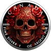 2023 Canada Mexico Skull 1 oz Silver Color Coin - COLOR EDITION