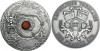 2012 - Togo 1500 Francs Year of the Dragon Amber Lunar “1” 2 Oz Silver Coin