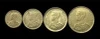 1957 - Thailand Money Penny Satang complete set with panel (5-10-25-50 Satang), beautiful selection