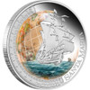 2011 Tuvalu Coloured 1oz Silver Proof Ships That Changed the world - Santa Maria