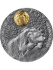 2023 - Brown Bear Wildlife in the Moonlight 2 oz Antique finish Silver Coin Niue
