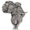 2022 - 1 Oz Silver Coin Chad 5000 CFA Francs Big Five Africa Shaped High Relief