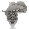 2022 - 1 Oz Silver Coin Chad 5000 CFA Francs Big Five Africa Shaped High Relief