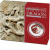 2012 $1 Lunar Year of The Dragon 1oz Silver Coloured Proof Coin