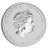 2017 - Australian Lunar Series II Year of the Rooster 1 Kilo Silver Gemstone Edition