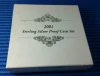 2001 Singapore ?? Sterling Silver Proof Coin Set With Original Box And Coa