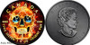 2018 - 5 Dollars BURNING SKULL Maple Leaf Ruthenium 1 Oz Silver Coin 5$ Canada