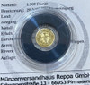 2012 - TOGO 1500 francs in 9999 gold (0.5g), PP - 20 years reunification