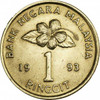 1990 - Malaysia 1 ringgit physical World Coins 