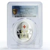 2021 - RED CROSS WITH IMPERIAL PORTRAITS EGG Faberge Silver Coin 1$ Niue physical World Coins Mint of Poland
