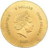 2023 Cook Islands Ancient Greece Wine Grapes Naxos 1/2g Gold Silk Finish Coin physical Gold Coins CIT