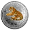 2010 Australia $1 + $15 (Series II) Lunar Year of Tiger Colorized Silver Coin physical Themed Coins 