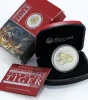 2010 Australia $30 (Series II) Lunar Year Of Tiger 1-Kilo Silver Coin with Topaz Gems on Eyes
