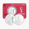 2022 - Qatar set 3 coins World Cup official colorful commemorative coin set, UNC