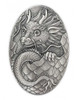 2024 Djibouti Dragon Egg 5oz Silver Shaped Antique Finish Coin