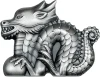2024 Mongolia Lunar Great Silver Dragon 1oz Silver Antiqued Coin