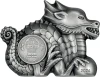 2024 Mongolia Lunar Great Silver Dragon 1oz Silver Antiqued Coin